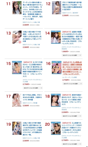 2023年销售排行榜公布！打败了三上的共演、最卖的作品竟然是这一支！ ... ... 