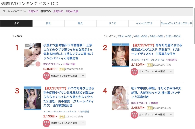 (STARS-757)本周销售揭晓！小凑よつ叶(小凑四叶)是靠这招打败河北彩花的！ ... 